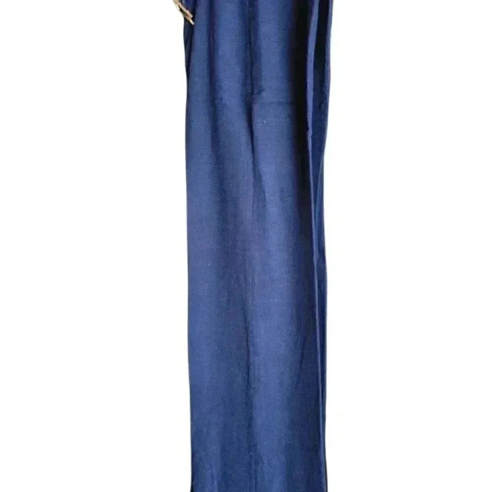 Womans Linen Navy Blue Summer Dress Pants NWOT unlabeled from factory